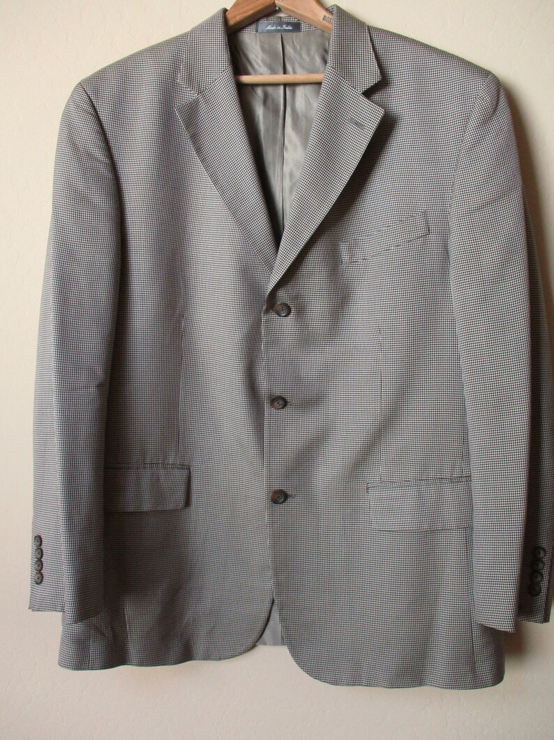 Vintage Oscar De La Renta Sport Coat Jacket Men's Size 43R, Mulberry Silk, Houndstooth, 3 Button ... | Etsy (US)