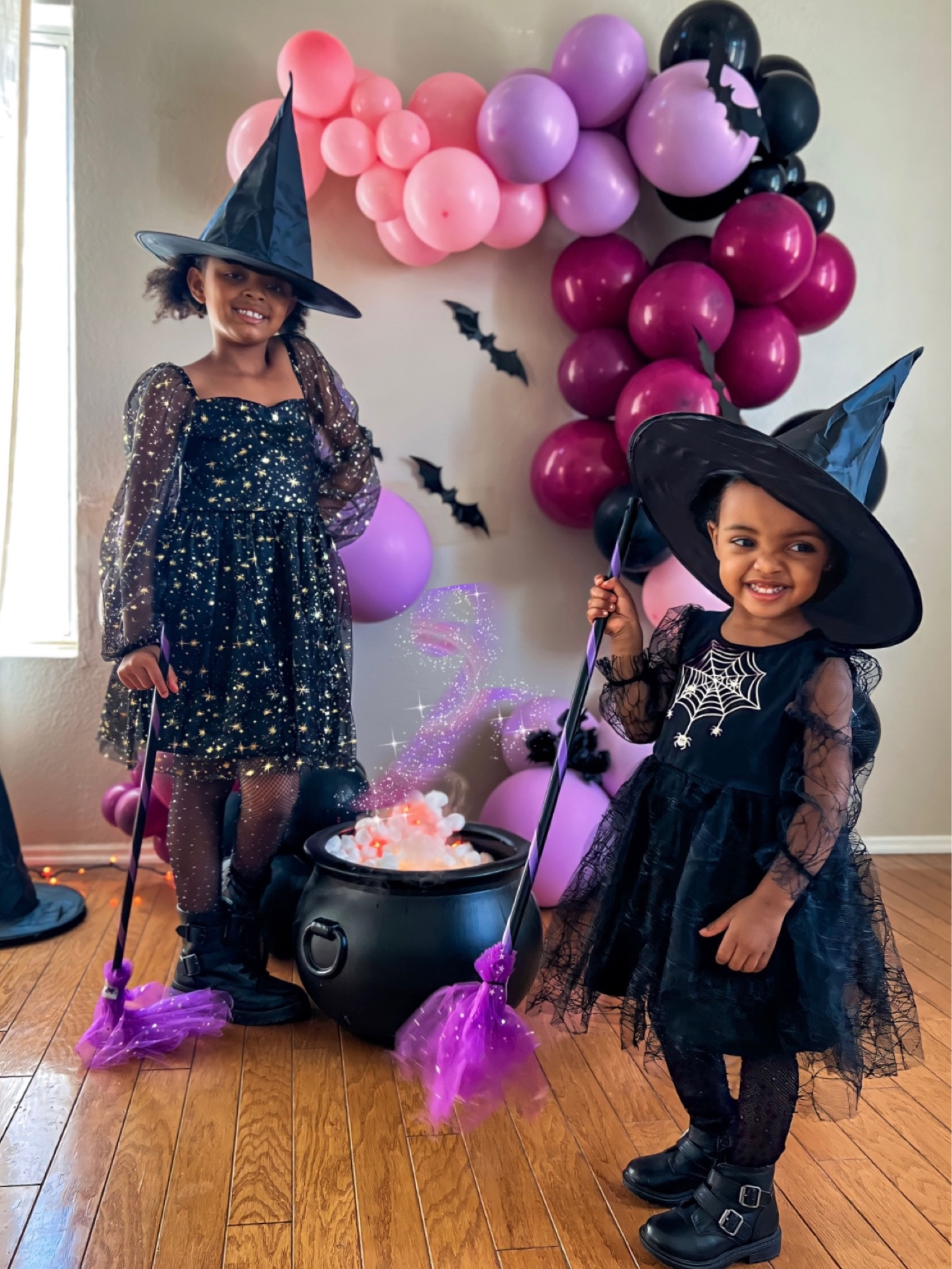 Kids witch costumes &  Halloween balloon garland 

#LTKparties #LTKkids #LTKHalloween