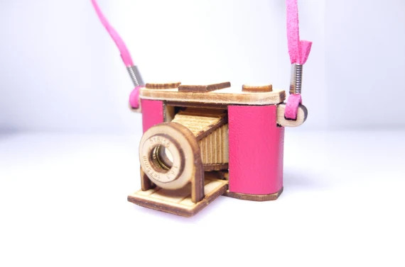 Miniature Folded Camera Necklace - Rose Red, Photograher Gift, Miniature Camera, Antique Camera, Mag | Etsy (US)
