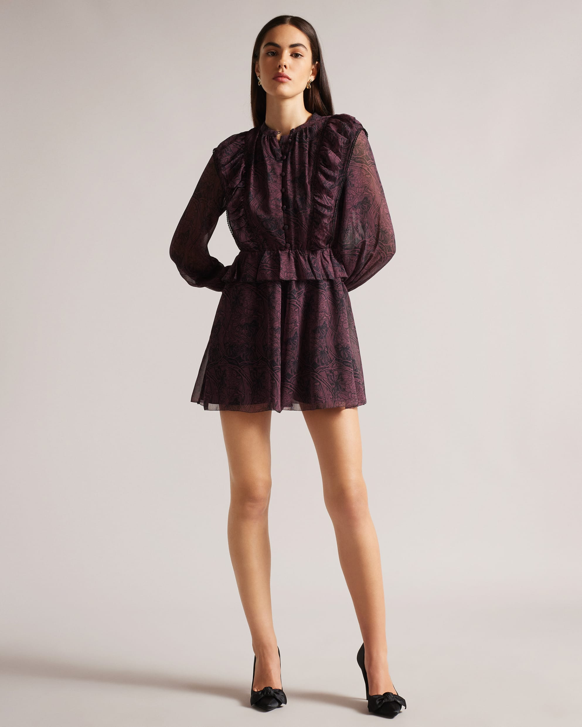 Ruffle Playsuit With Button Fastening | Ted Baker (US)