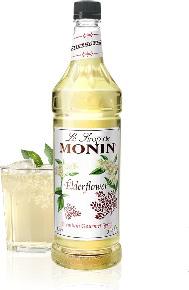 Monin - Elderflower Syrup, Delicate Scent with Floral Sweetness, Great for Cocktails, Lemonades, ... | Amazon (US)
