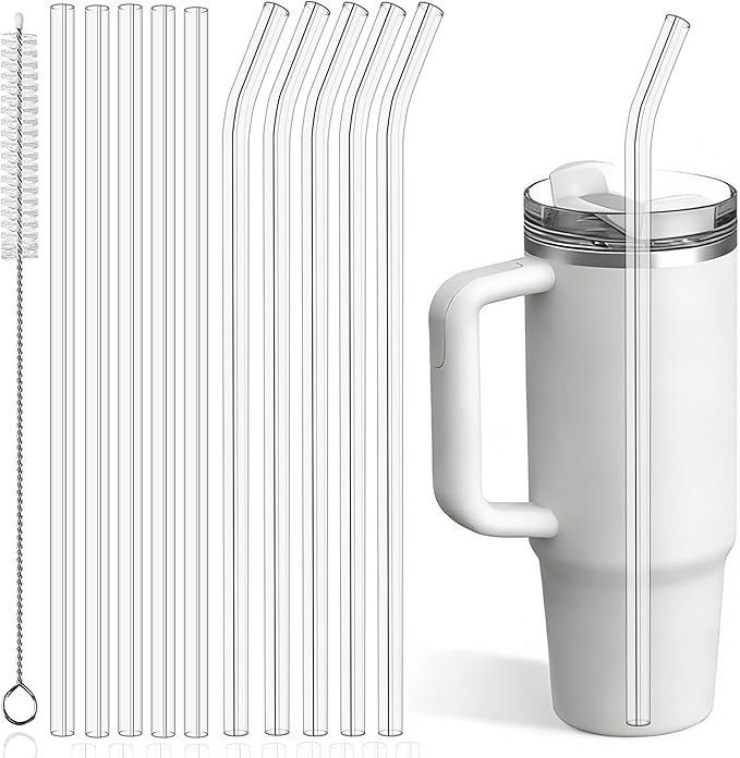 PROOCI 10-Pack 12" Replacement Straws for Stanley & Yeti 30oz-40oz Cup Tumbler, Food Grade Tritan... | Amazon (US)