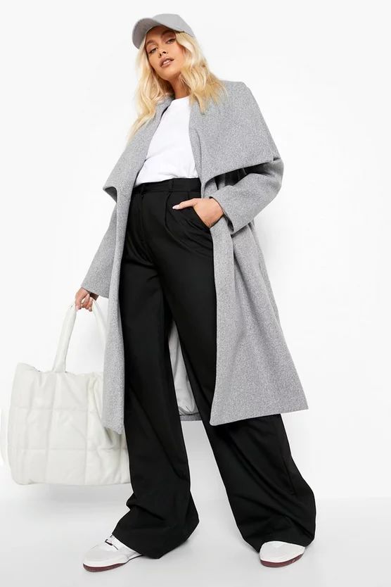 Oversized Collar Wool Look Coat | Boohoo.com (UK & IE)
