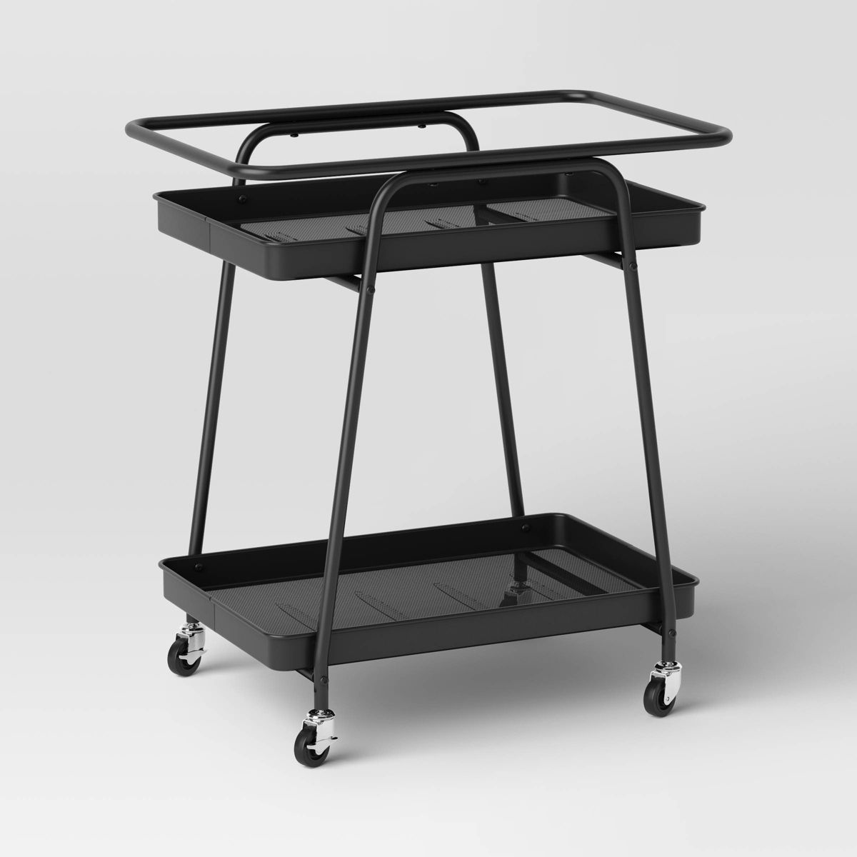 Metal Mesh Rolling Patio Bar Cart Black - Room Essentials™ | Target