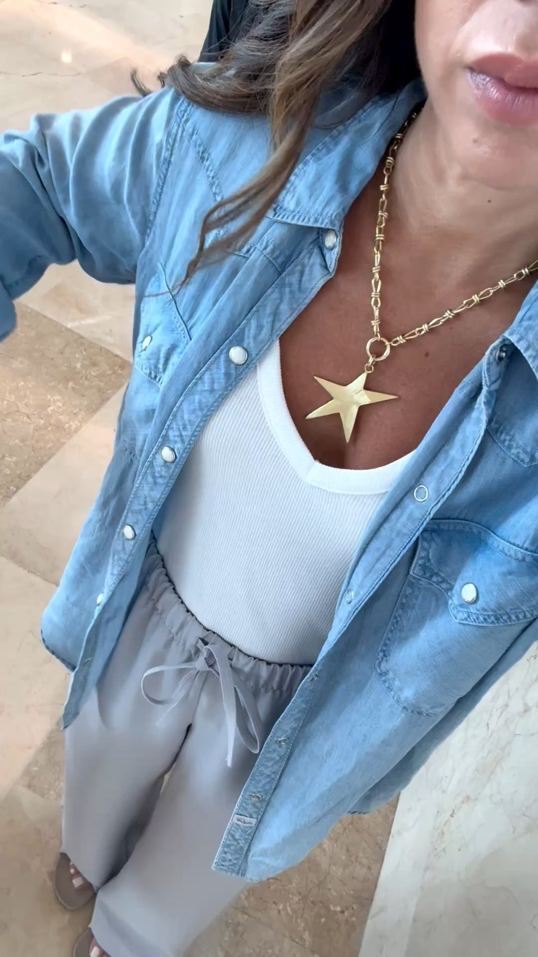 Yesterday‘s travel outfit. Small short Aritzia pants. Small tops. Jewelry code HOUSEOFLEO20. Star necklace

#LTKOver40 #LTKPetite #LTKTravel