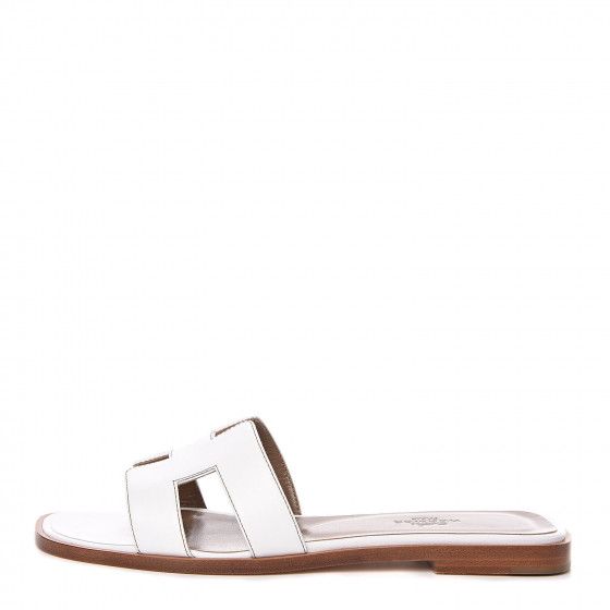 Box Calfskin Oran Sandals 36.5 White | Fashionphile