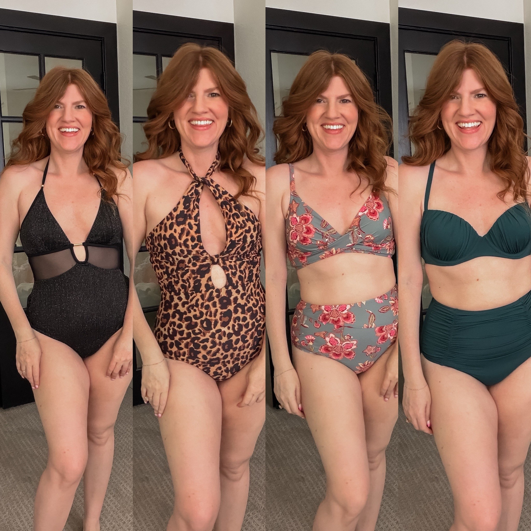 Love these swimsuits! Size medium. Full coverage too. 

#LTKmomlife #LTKSwim #LTKPetite