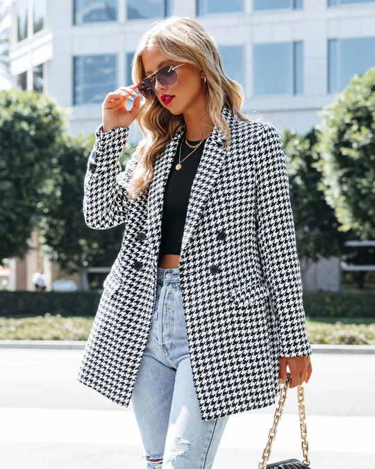 Goal Chaser Pocketed Houndstooth Blazer | VICI