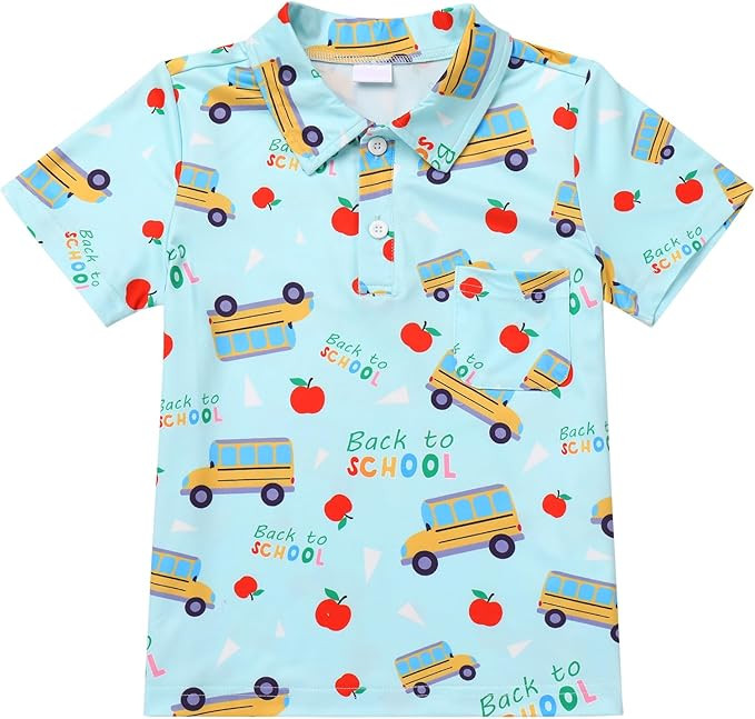IDOPIP Back to School Shirts for Boys First Day of School T-Shirt Toddler Kids Short Sleeve Print... | Amazon (US)