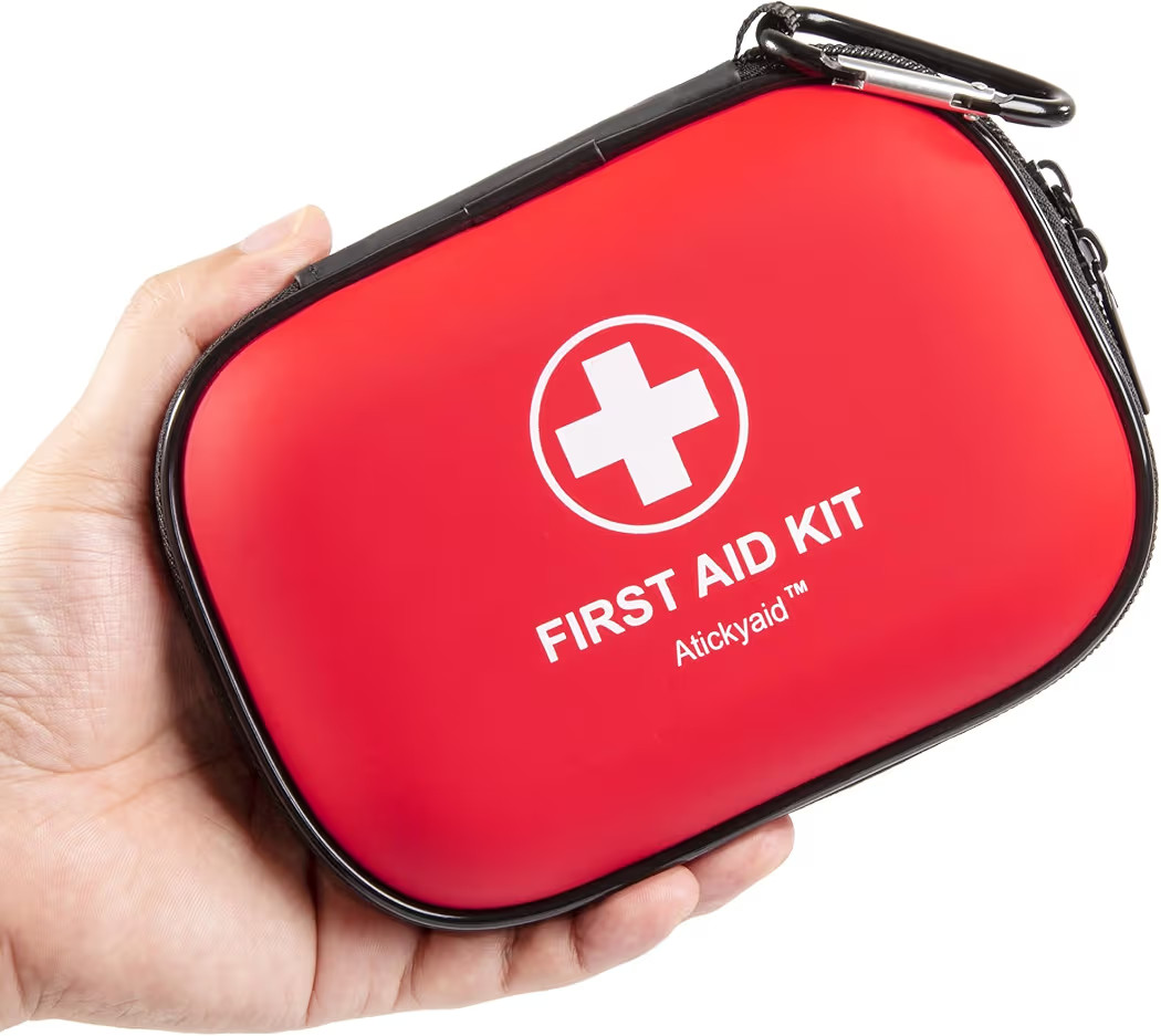Mini First Aid Kit - 120 Piece Small Waterproof Hard Shell Medical Kit for Car, Home, Office, Tra... | Amazon (US)