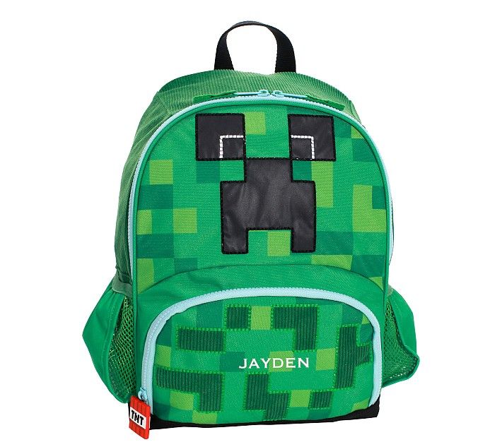 Mackenzie Minecraft™ Creeper Critter Glow-in-the-Dark Backpacks | Pottery Barn Kids