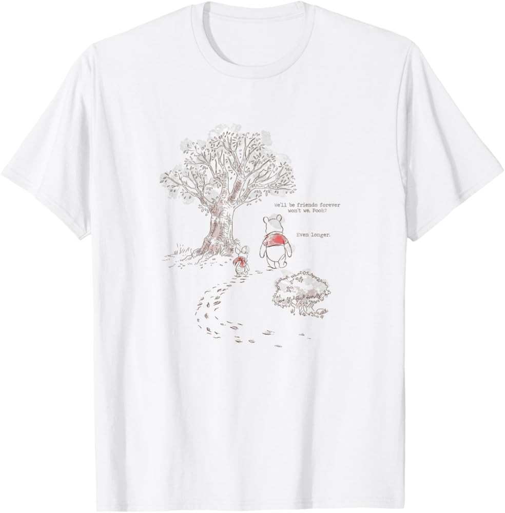 Disney Winnie The Pooh & Piglet Always Friends Forever Short Sleeve T-Shirt | Amazon (US)
