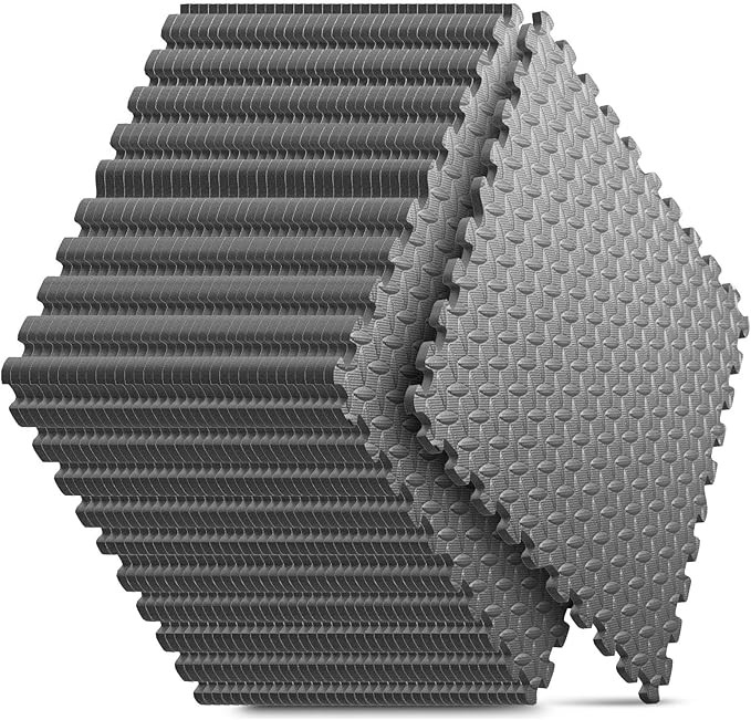 Home Gym Mat, Puzzle Exercise Mat, EVA Interlocking Foam Floor Tiles for Home Workout Equipment a... | Amazon (US)