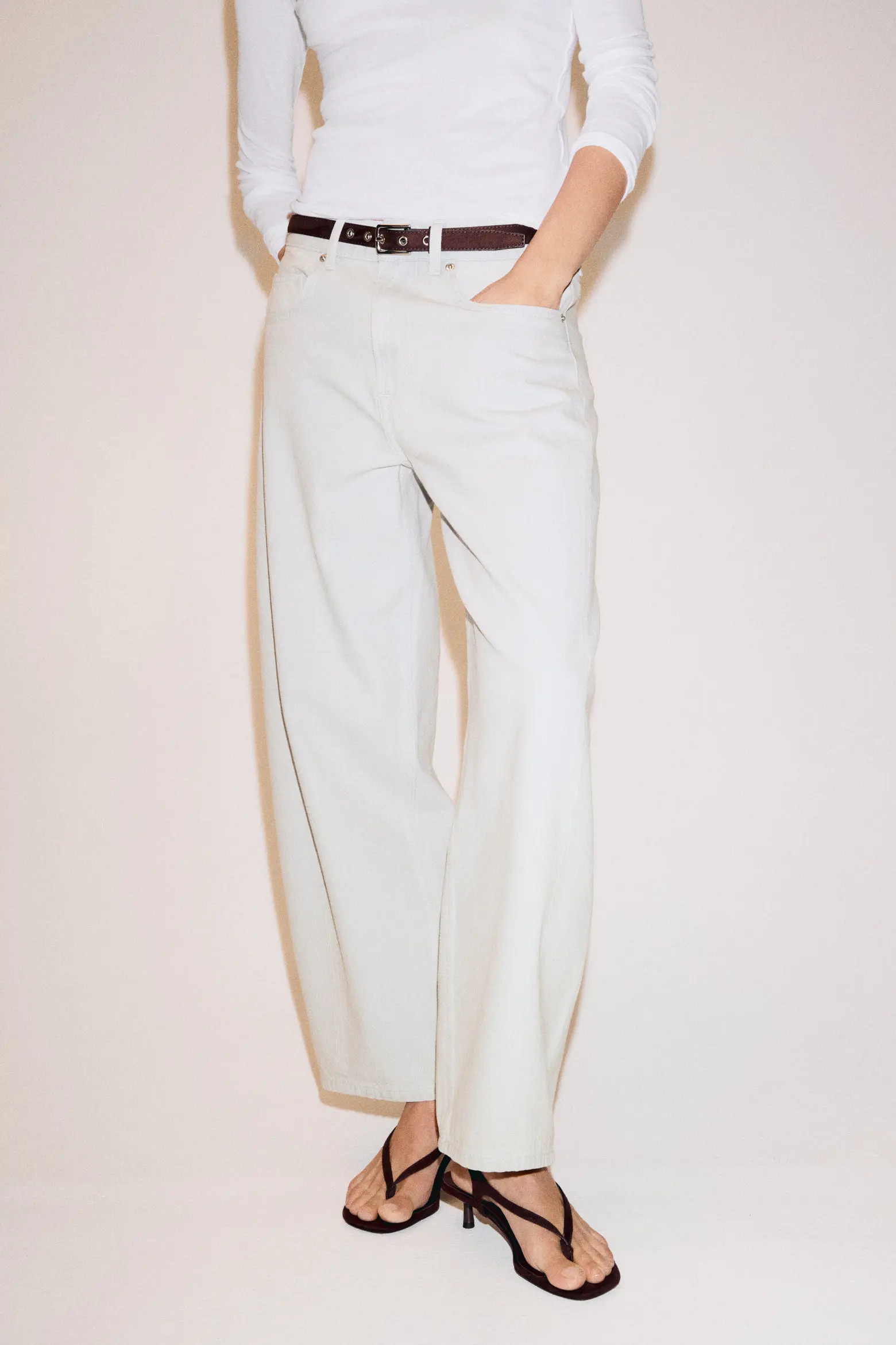 H&M Barrel Regular Waist Ankle Jeans (Women) | Nordstrom | Nordstrom