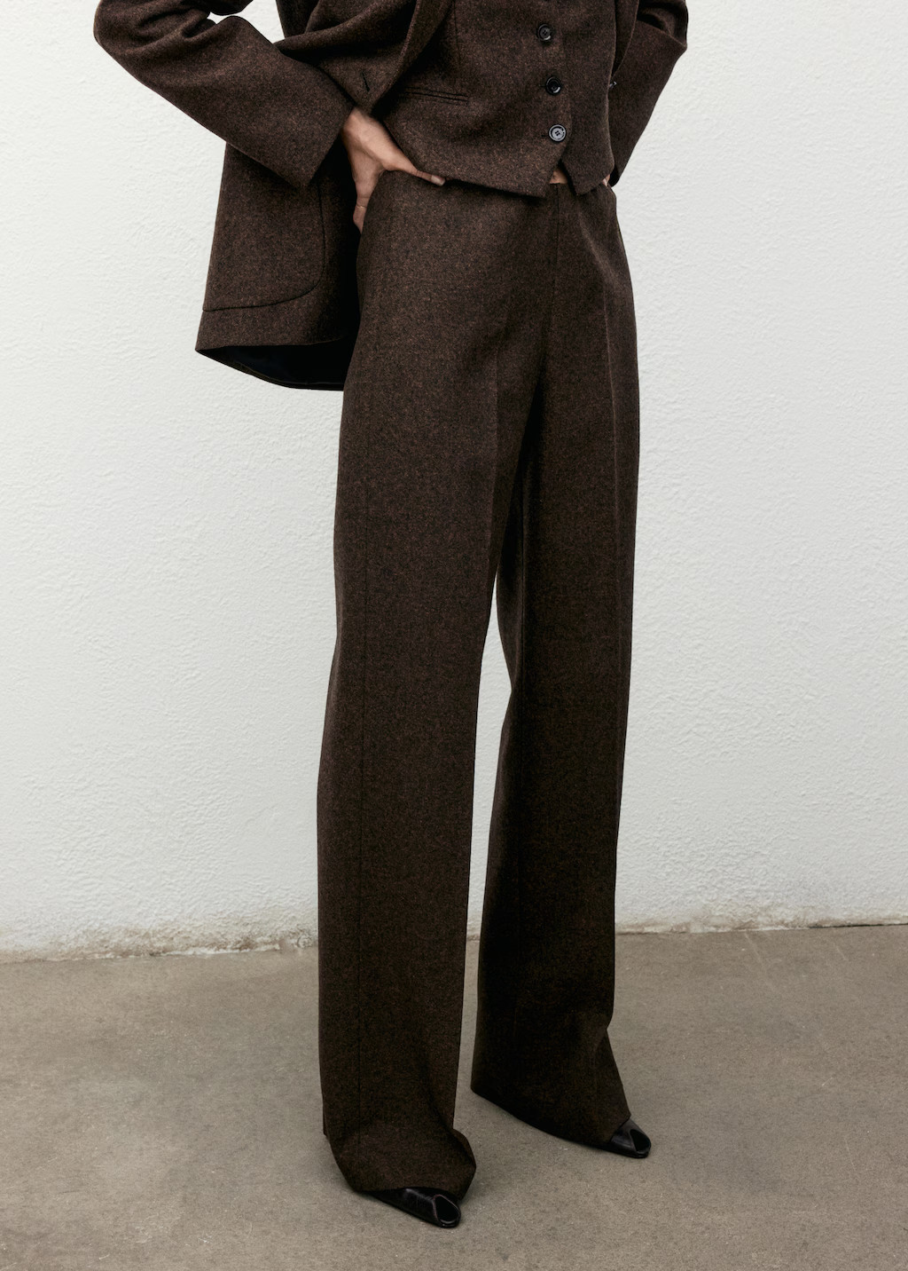 Speckled wool trousers | Mango (US/MX/AU)