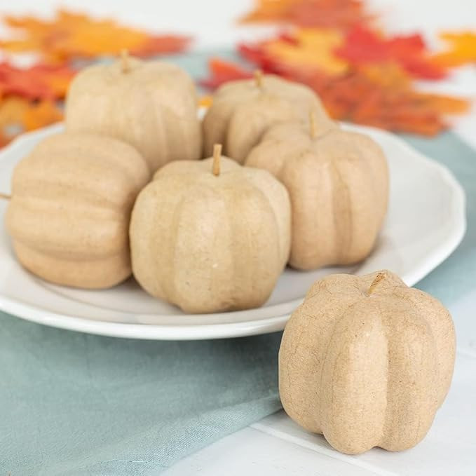 Factory Direct Craft Pack of 6 Paper Mache Mini Pumpkins - Small Papier Mache Pumpkins for Hallow... | Amazon (US)