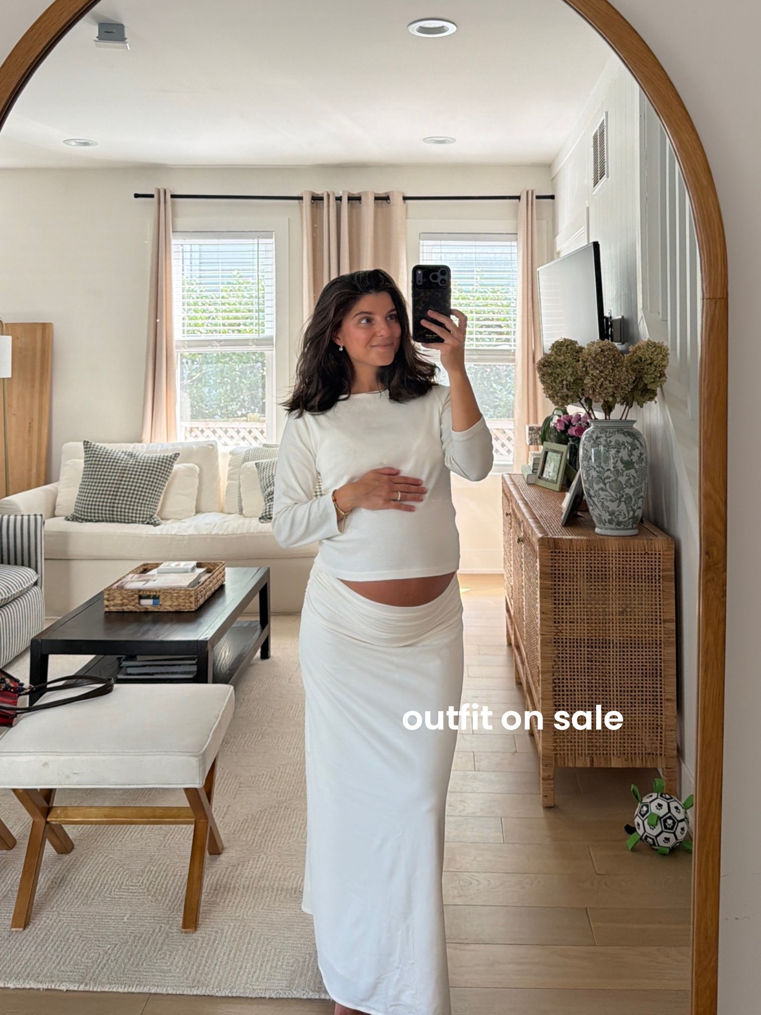 code AFVIVIANE for extra 15% off - LOVING this 3/4 sleep top, I’ve been pairing it with so much (also comes in other colors). Wearing medium in top but actually think small would’ve been good too, you can see it’s a little loose. Skirt is SOOO COMFORTABLE, wearing small! amazing for post partum too!

#LTKSaleAlert #LTKPetite #LTKBump