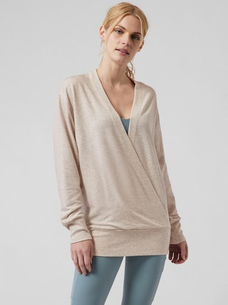 Purana V-Neck Wrap Sweatshirt | Athleta