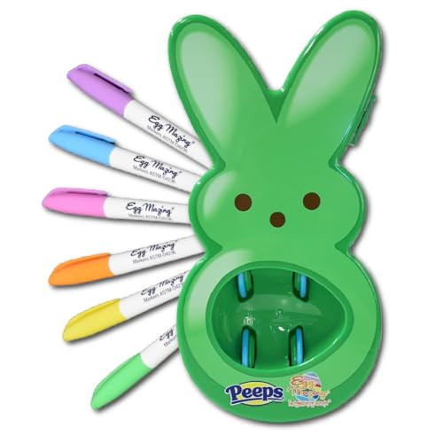 The Eggmazing Egg Decorator - Peeps Bunny - Arts and Craft Set Includes 6 Colorful Quick Drying, Non-Toxic Markers (Green, Ages 3 and Up) | Amazon (US)