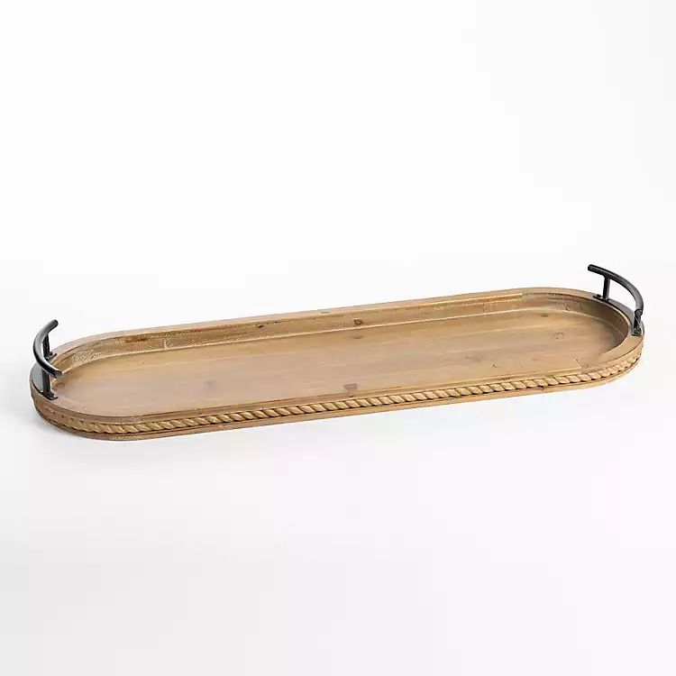 Natural Wood Rounded Edge Tray | Kirkland's Home