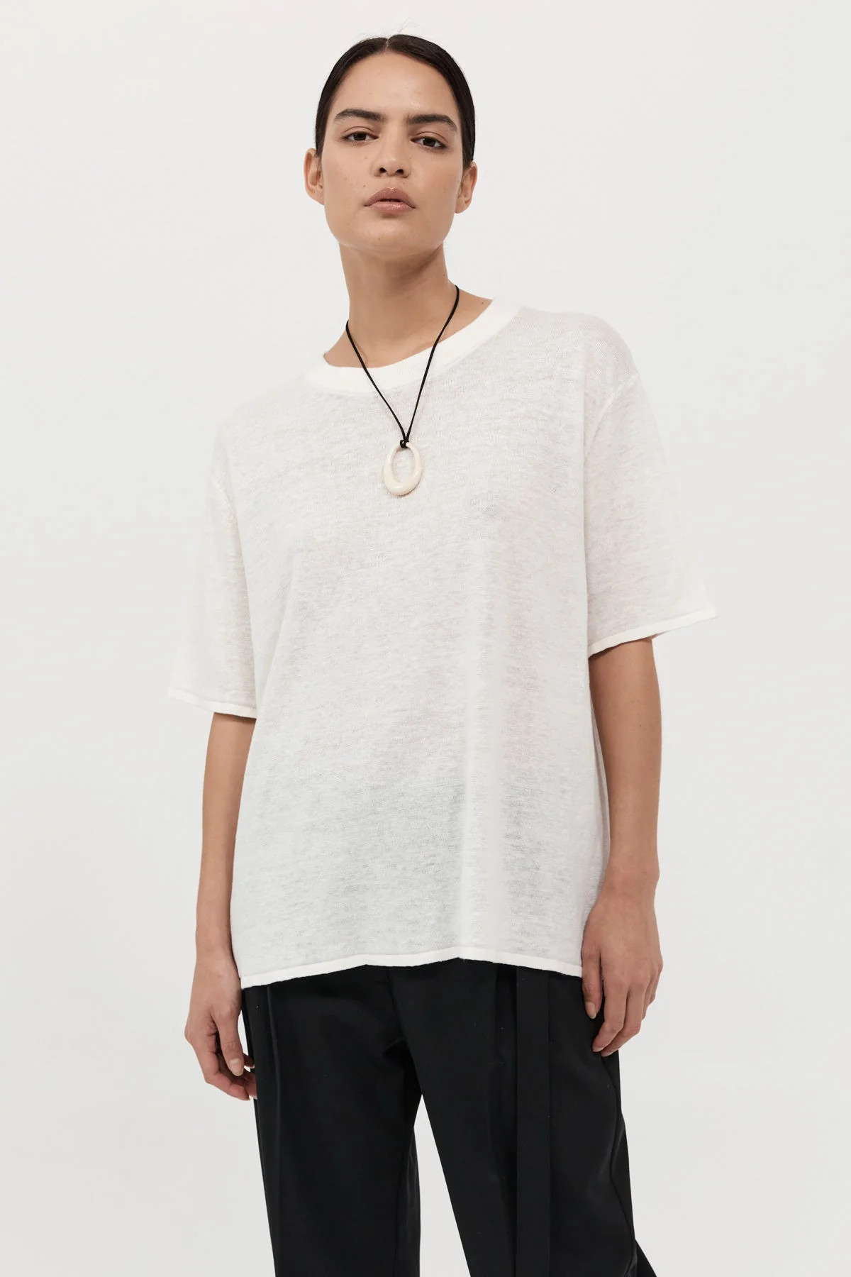 Copain Knit Tee - Off White | St. Agni (US, UK, EU)