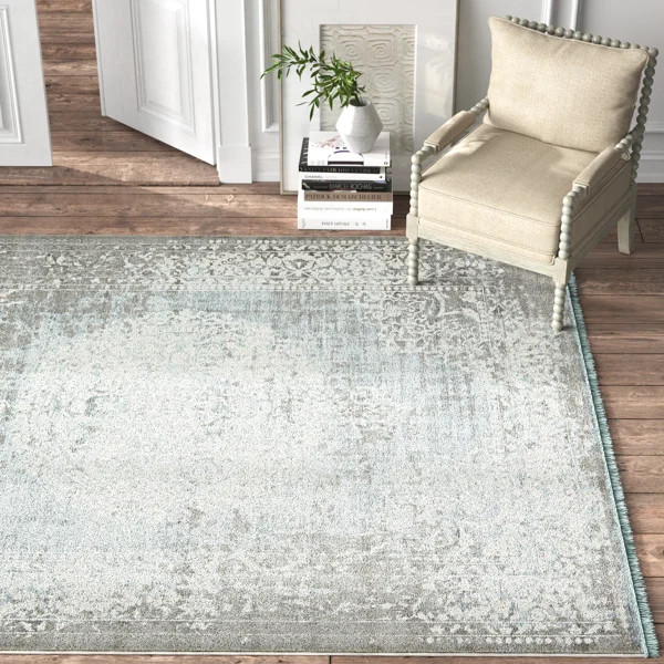 Coeur Performance Light Blue Rug | Wayfair North America