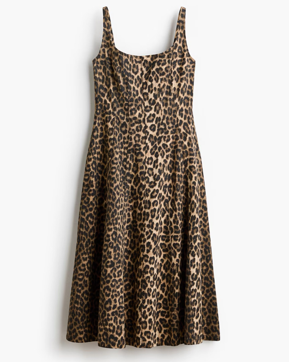 Leopard print denim midi dress

#LTKSeasonal