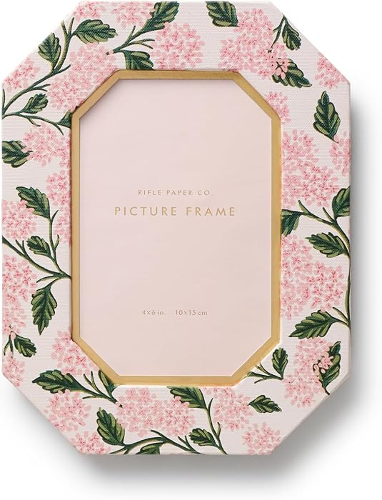 RIFLE PAPER CO. Pink Hydrangea 4x6 Picture Frame, For Special Photos With Friends And Family, Sty... | Amazon (US)