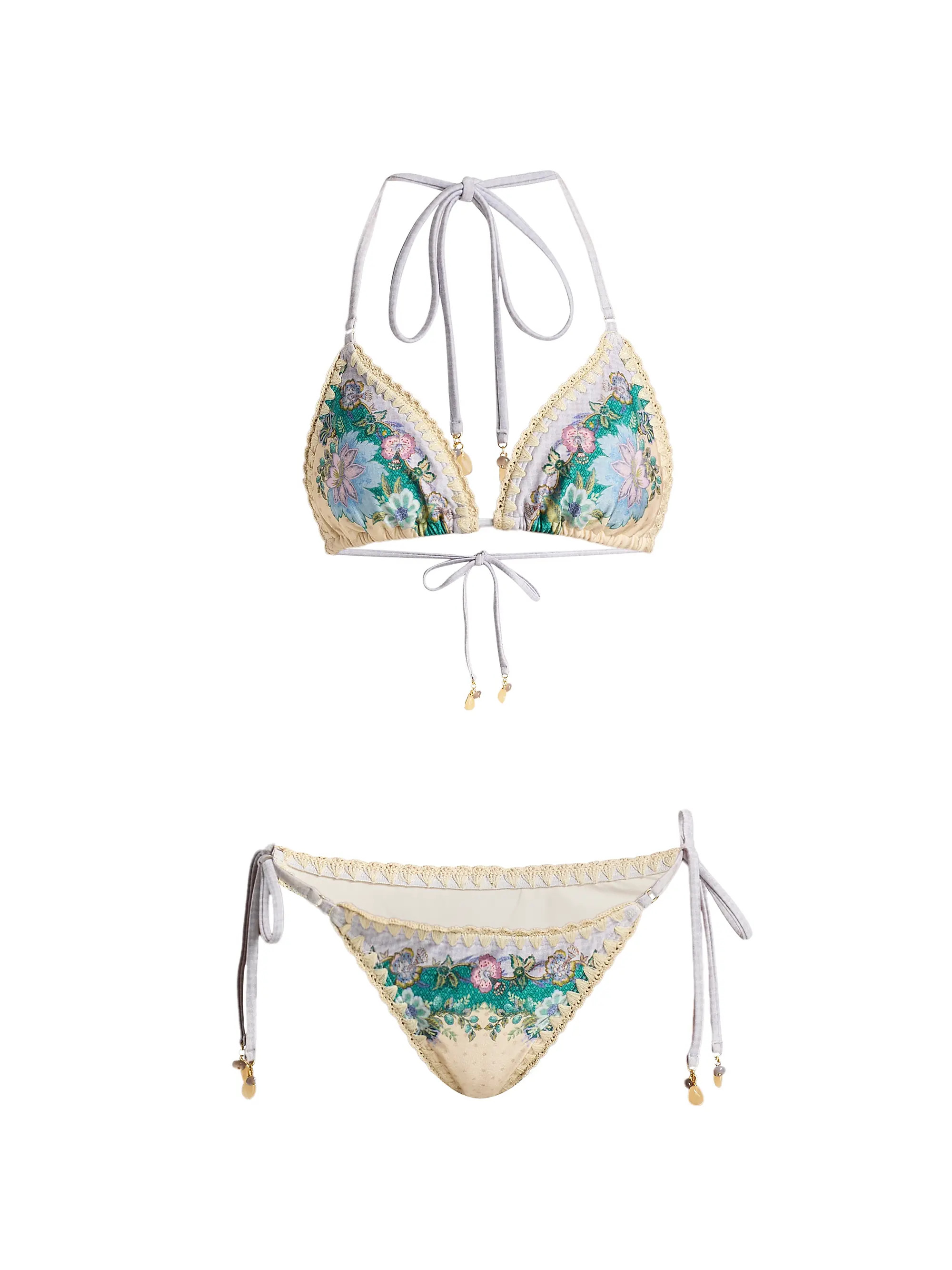 Zimmermann Indra Crochet Detail Bikini | Saks Fifth Avenue | Saks Fifth Avenue