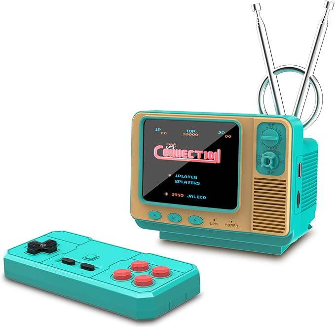 Mini TV Retro Game Console with 3.0" IPS Screen, Portable Vintage Gaming System with Wireless Con... | Amazon (US)