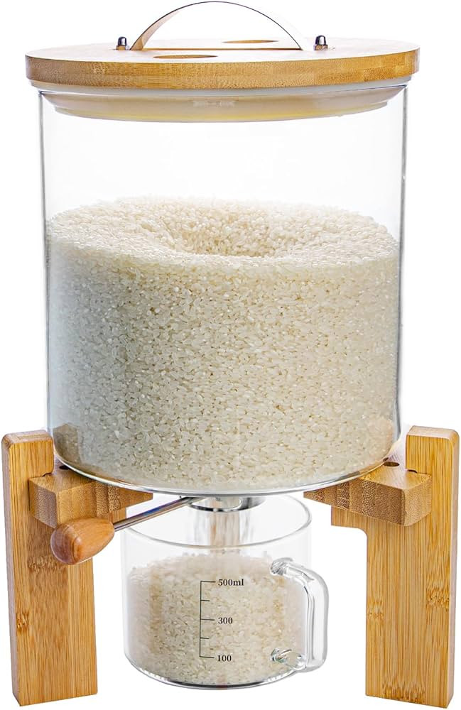 Rice Dispenser, Rice Storage Container, Flour and Cereal Container for Kitchen Organization and P... | Amazon (US)