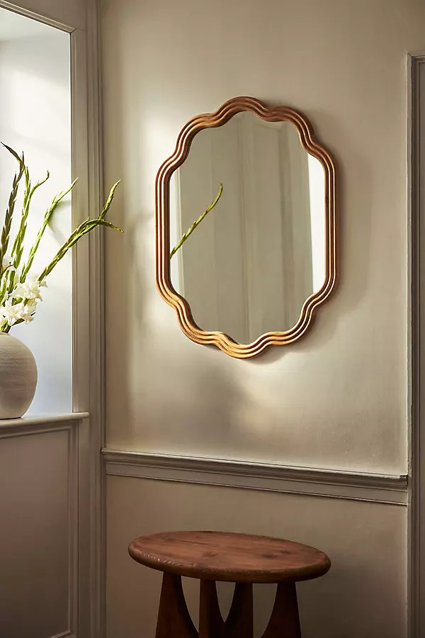 Clara Scalloped Wood Mirror | Anthropologie (US)