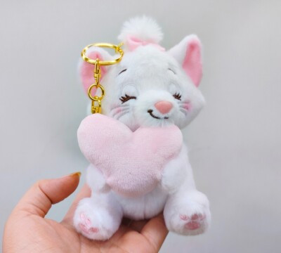 Disney Store Keychain Aristocats Marie Fluffy Plush Toy Smile Hugging Heart new | eBay | eBay US