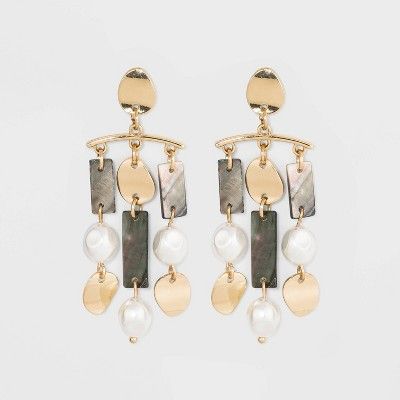 Pearl and Shell Dangle Drop Earrings - A New Day™ | Target