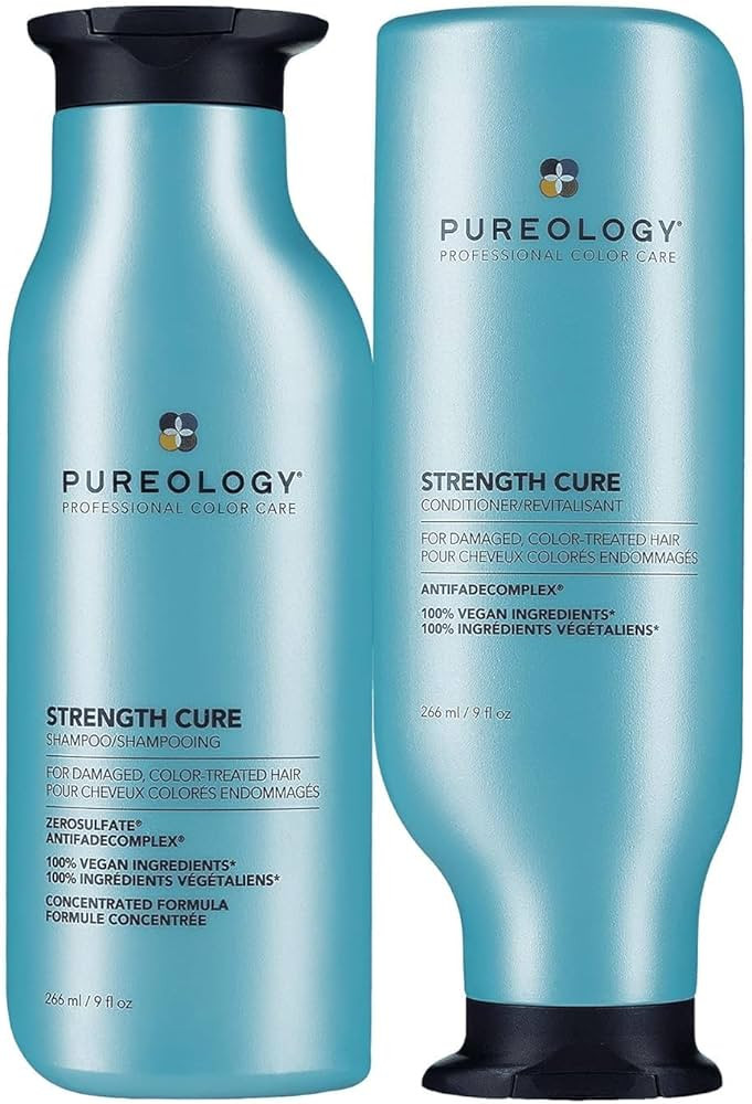 Pureology Strength Cure Strengthening Shampoo & Conditioner Set - For Damaged, Color-Treated Hair... | Amazon (US)