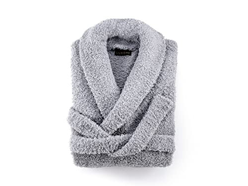 LUXOME Ultra Plush Robe (Small) | Full-length | Dual Belt Loops | Unisex | Soft & Cozy | Grey | Amazon (US)