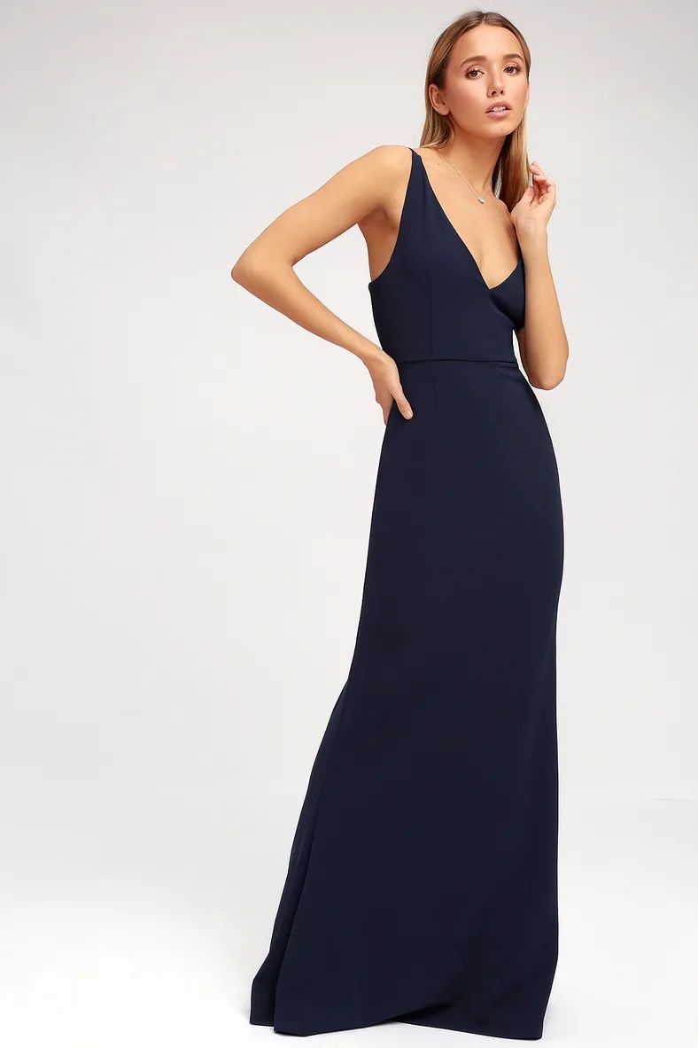 Melora Navy Blue Sleeveless Maxi Dress | Lulus (US)