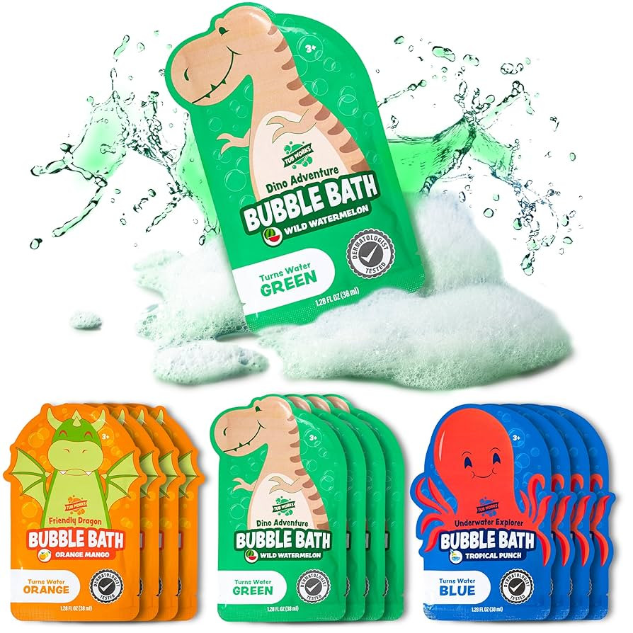 Tub Works® Magical Kids Bubble Bath, Variety 12 Pack | Creates Colorful Water & Tons of Bath Bub... | Amazon (US)