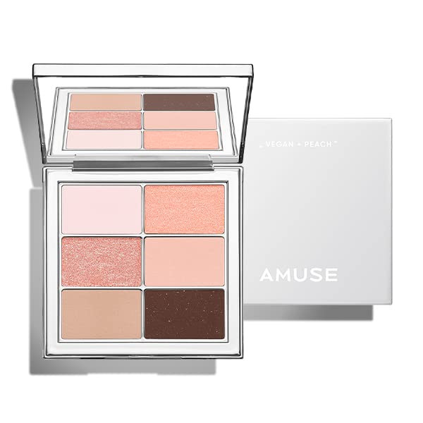 Amuse Eye Vegan Sheer Palette 6 Colors Eyeshadow Matt Shimmery Sheer Glitter Shades K-Beauty Natu... | Amazon (US)