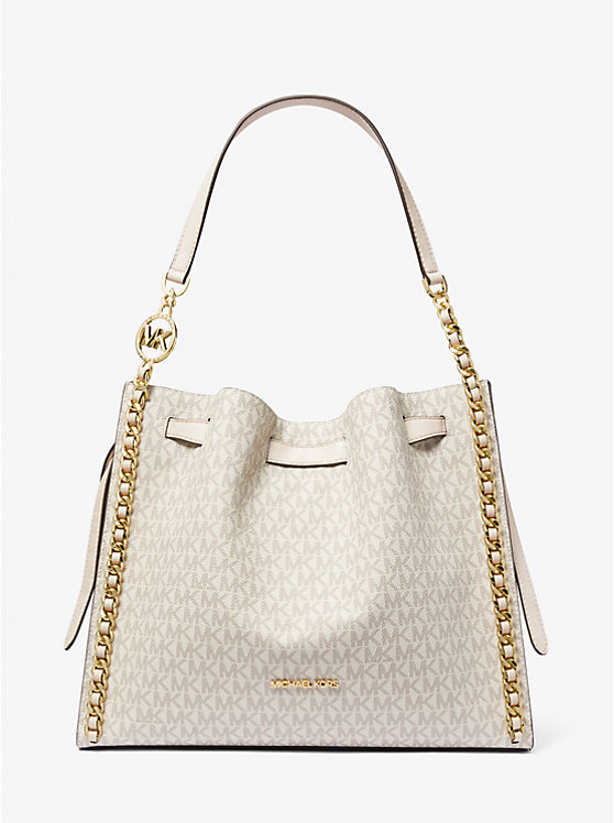 Mina Large Signature Logo Chain Shoulder Bag | Michael Kors US