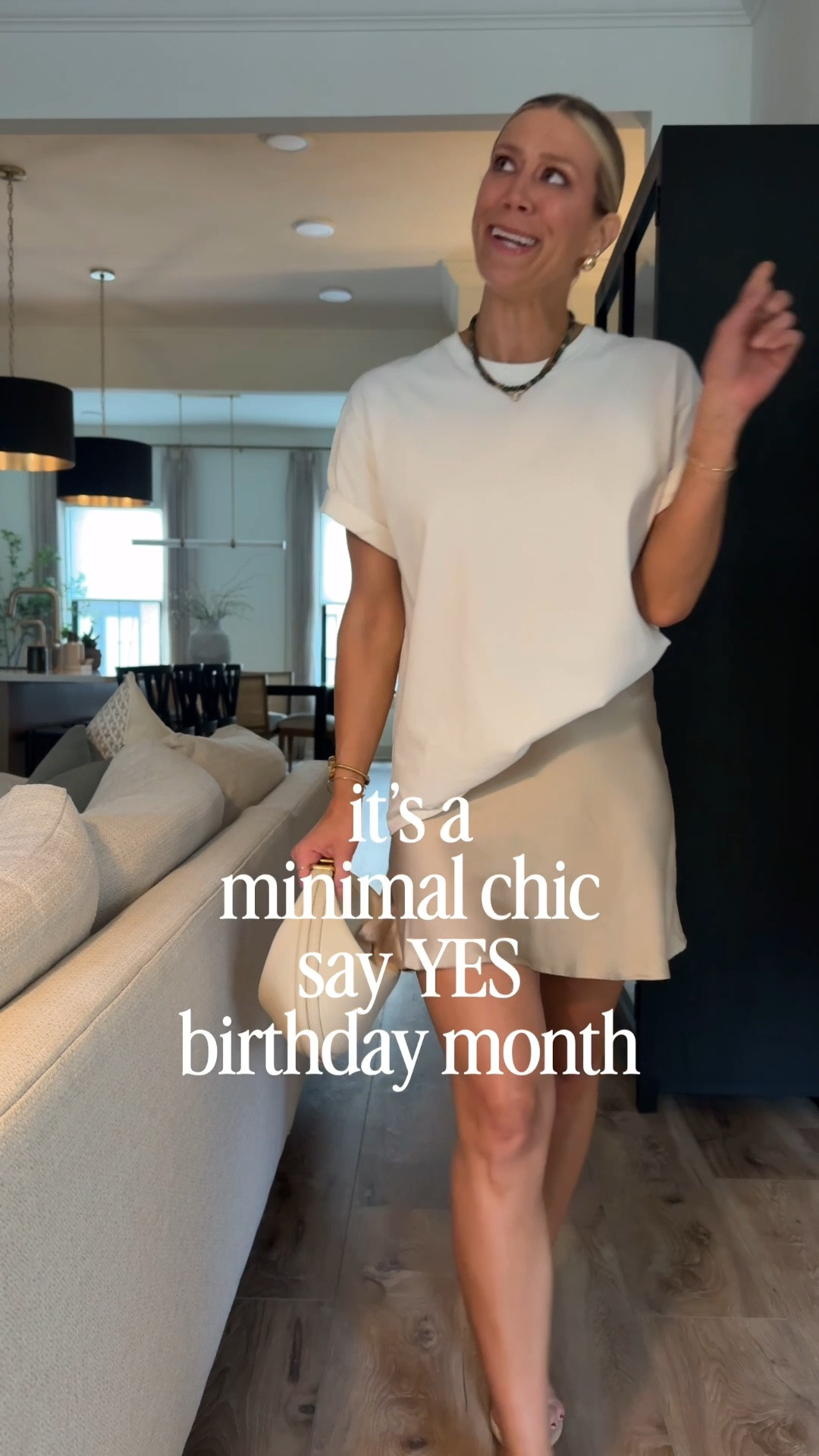 Wearing small silk skirt, small tee, sandals tts (added cashmere sweater around waist - medium)

#LTKootd #LTKgrwm #LTKOver40