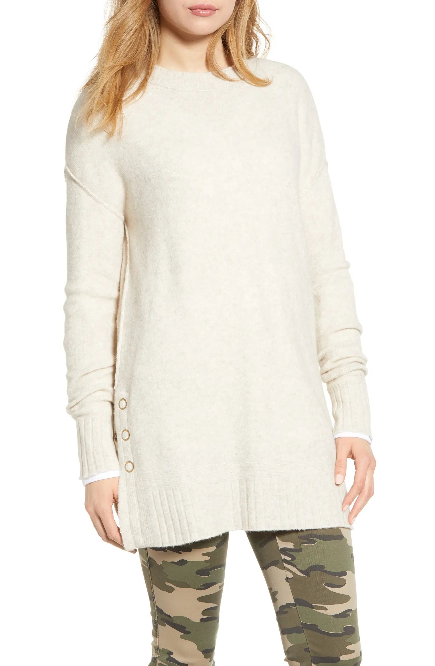 Side Snap Tunic Sweater | Nordstrom