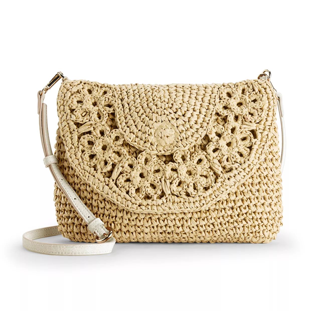 LC Lauren Conrad Daisy Crochet Crossbody Bag | Kohl's
