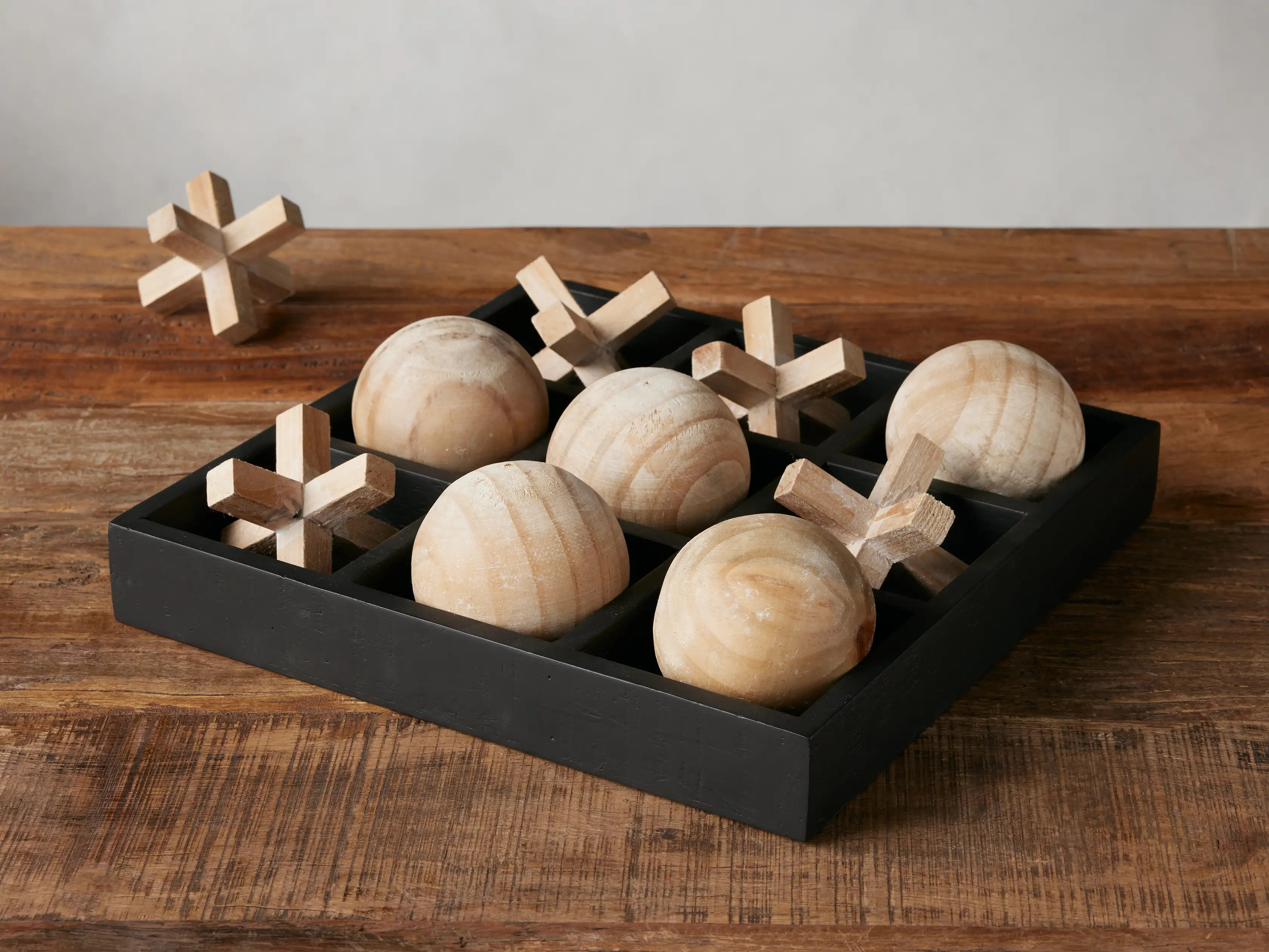 Dimensional Tic-Tac-Toe in Black | Arhaus