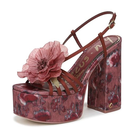Circus NY By Sam Edelman Women's Siena Flower Heeled Sandal, Spiced Merlot Multi, 11 | Amazon (US)