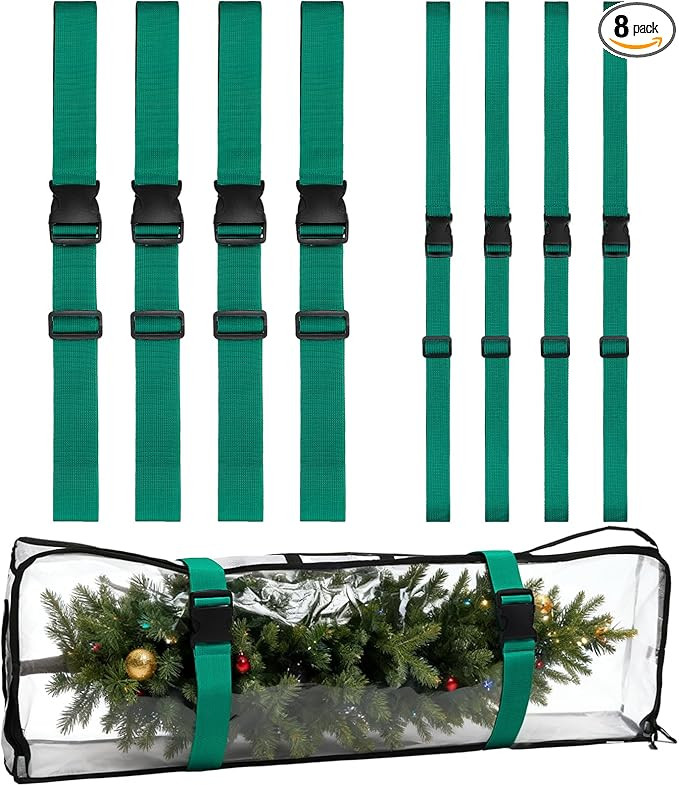 Amylove 8 Pack Christmas Tree Straps 78.7 Inch Christmas Tree Cinch Straps Holiday Storage Xmas T... | Amazon (US)