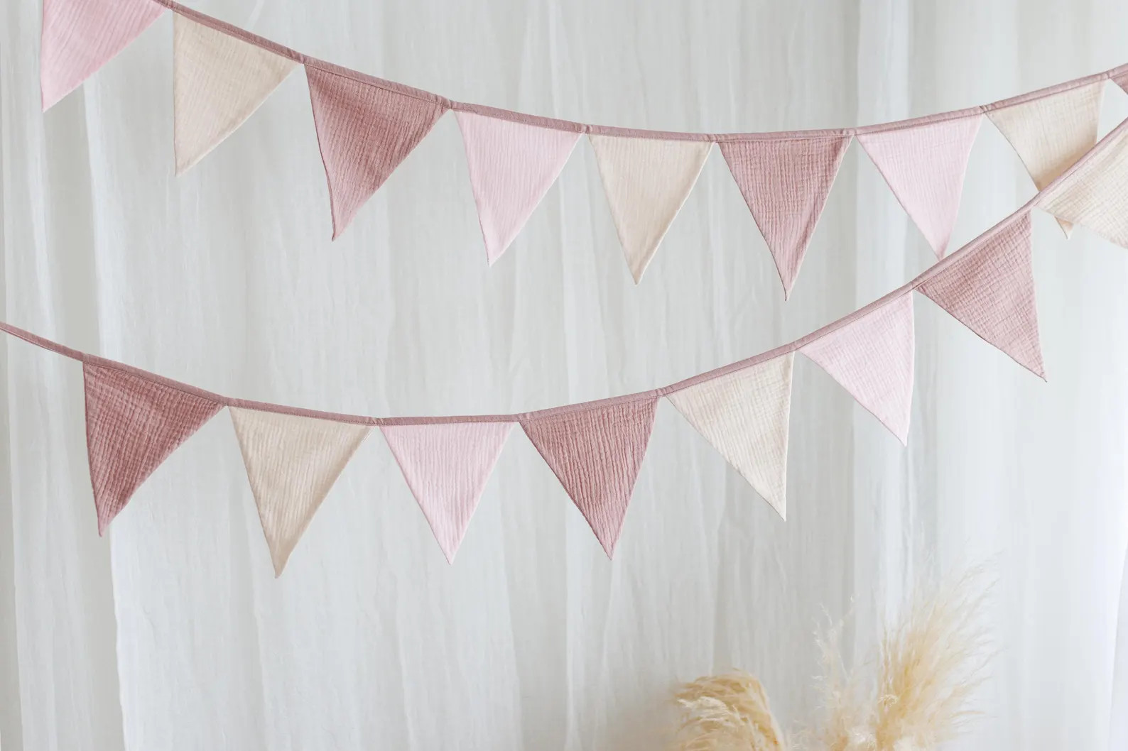 Cotton Flags for Nursery, Garland Wall Decor, Flag Bunting, Bunting Banner, Kids Room, Triangle F... | Etsy (Global)
