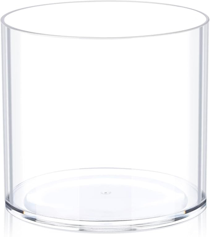 Flower Clear Vase Centerpiece for Home, Wedding Party, Plastic Clear Cylinder Wide Vase for Flowe... | Amazon (US)