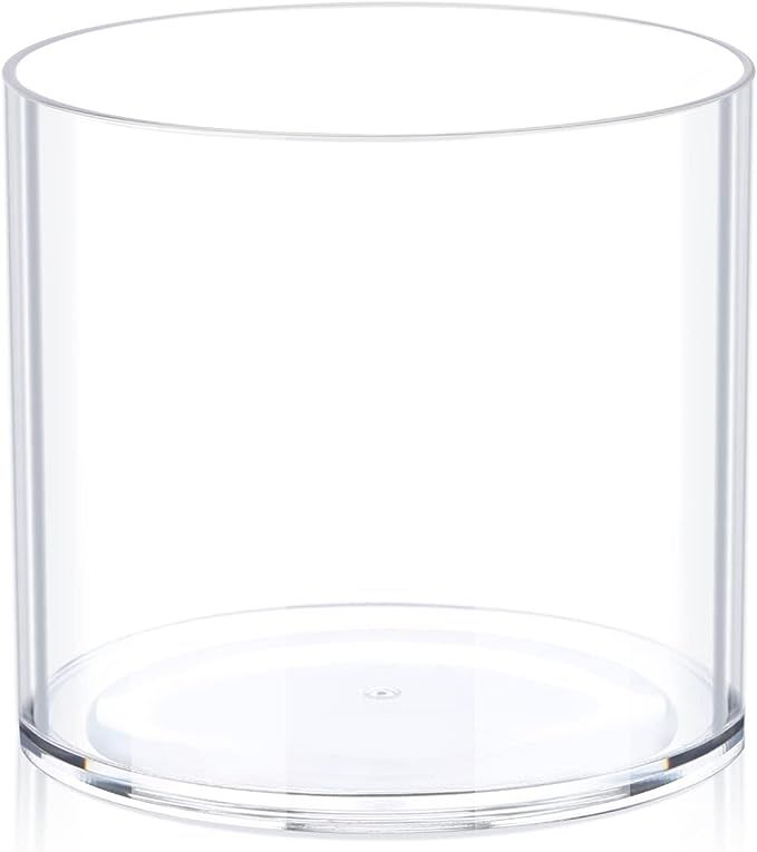 Flower Clear Vase Centerpiece for Home, Wedding Party, Plastic Clear Cylinder Wide Vase for Flowe... | Amazon (US)