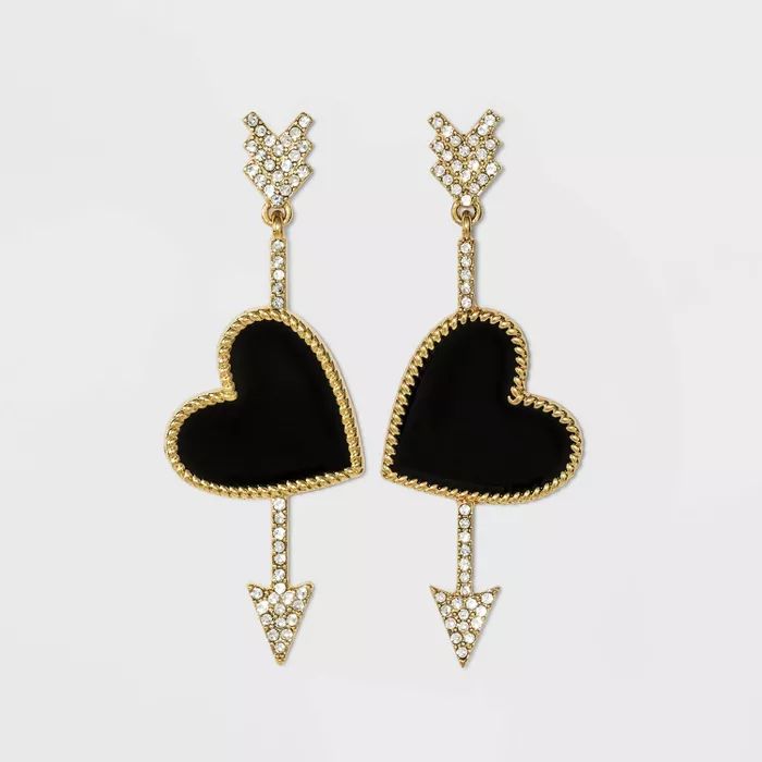 SUGARFIX by BaubleBar Crystal Arrow Heart Drop Earrings | Target